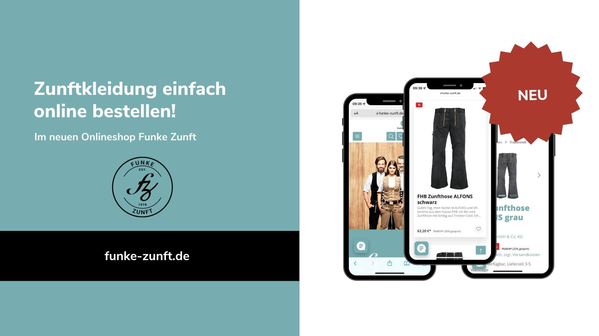 Zunftkleidung kaufen im Funke Zunftshop